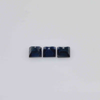 1.9-4.0 MM Natural Calibrated Blue Sapphire Loose Gemstone Square Cut