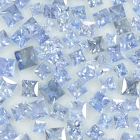 1.8-4.4 MM  Natural Blue Sapphire Loose Gemstone Princess Cut