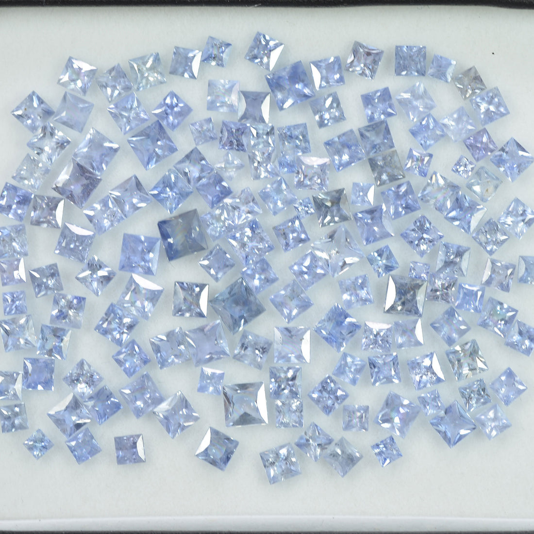 1.8-4.4 MM  Natural Blue Sapphire Loose Gemstone Princess Cut