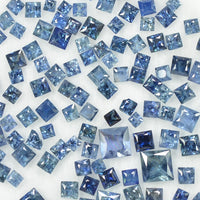 1.4-2.8  MM  Natural Princess Cut Blue Sapphire Loose Gemstone - Thai Gems Export Ltd.