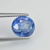 3.43 cts Unheated Natural Blue Sapphire Loose Gemstone Oval Cut Certified