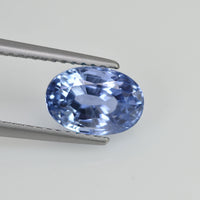 2.61 cts Unheated Natural Blue Sapphire Loose Gemstone Oval Cut Certified