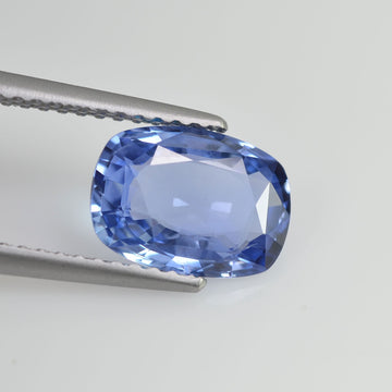 2.18 cts Unheated Natural Blue Sapphire Loose Gemstone Cushion Cut Certified