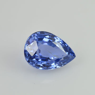 3.21 cts Unheated Natural Blue Sapphire Loose Gemstone Pear Cut Certified