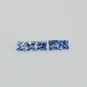 1.5 - 2.2 MM Natural Princess Cut Blue Sapphire