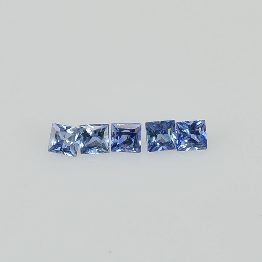 1.5 - 2.2 MM Natural Princess Cut Blue Sapphire