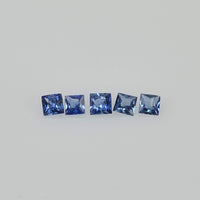 1.2-1.8 mm Natural Blue Sapphire Loose Gemstone Princess Cut