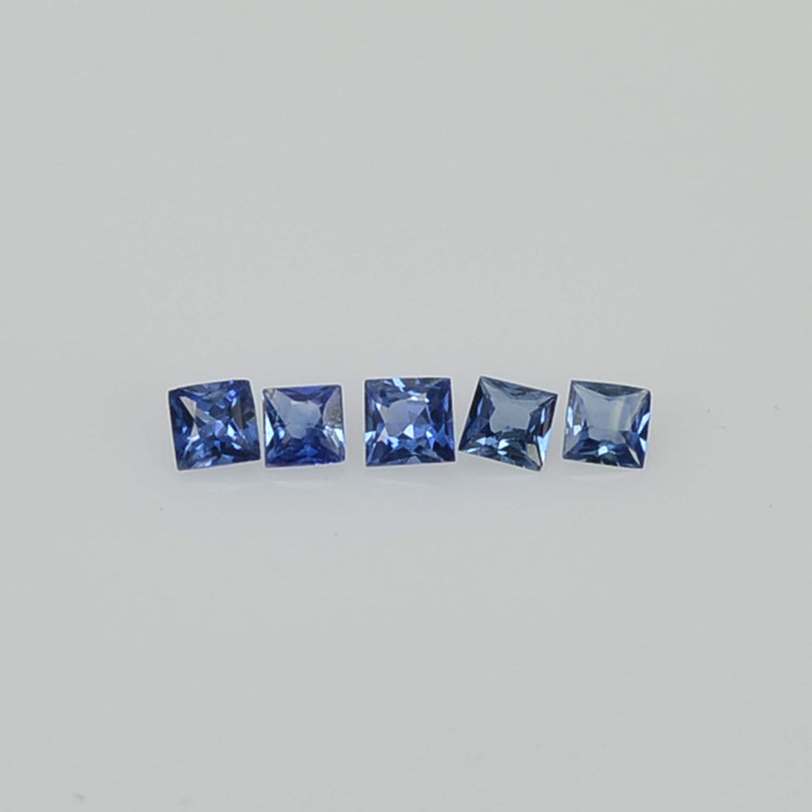 1.2-1.8 mm Natural Blue Sapphire Loose Gemstone Princess Cut