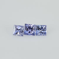 2.8-3.2 MM Natural Princess Cut Blue-Purple Sapphire