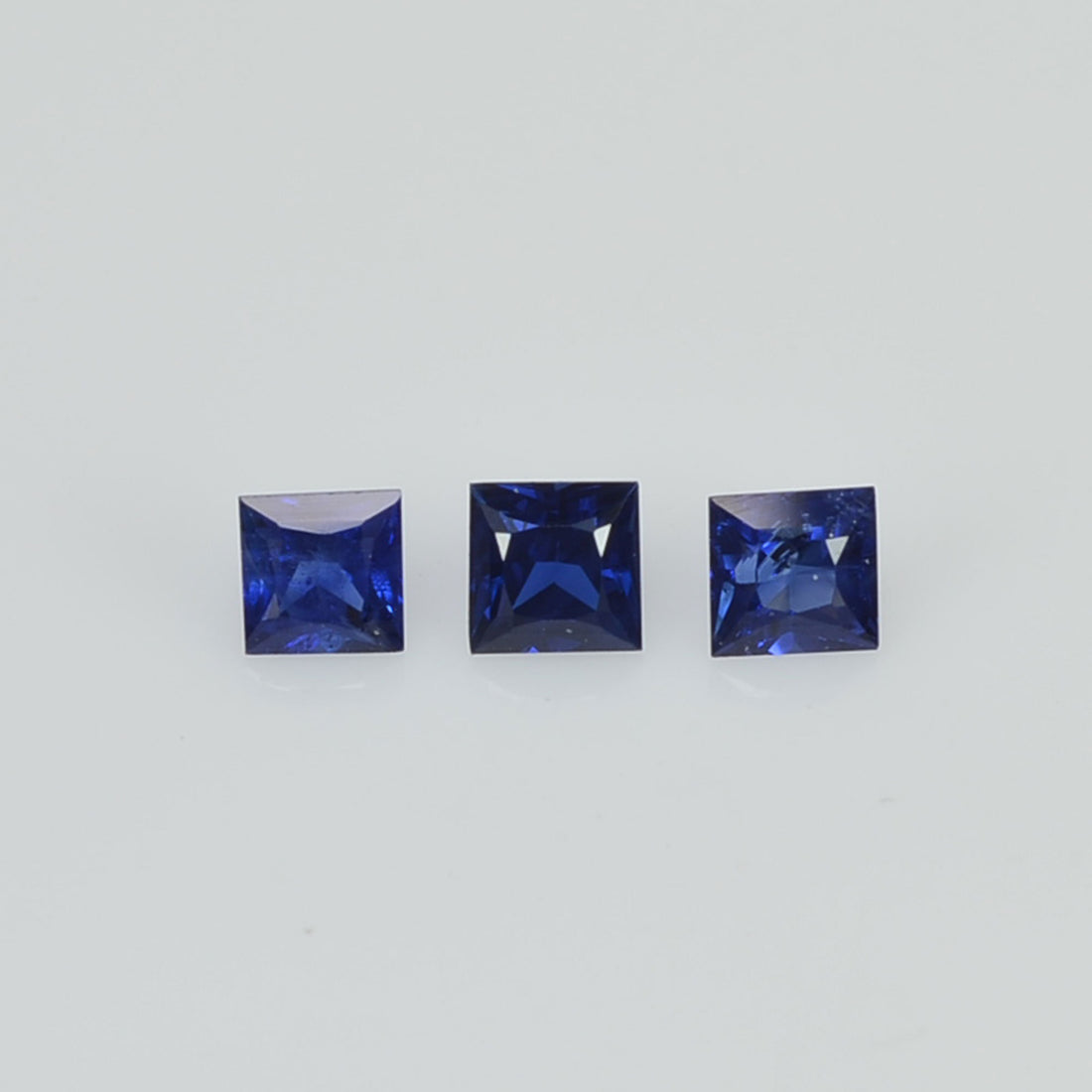 1.9-3.9 MM Natural Princess Cut Blue Sapphire - Thai Gems Export Ltd.