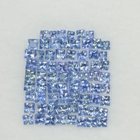1.3-1.9 MM  Natural  Blue Sapphire Loose Gemstone Princess Cut