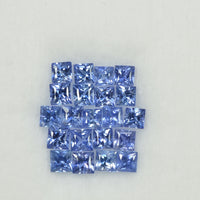 2.3-2.6 MM Natural Blue Sapphire Loose Gemstone Princess Cut
