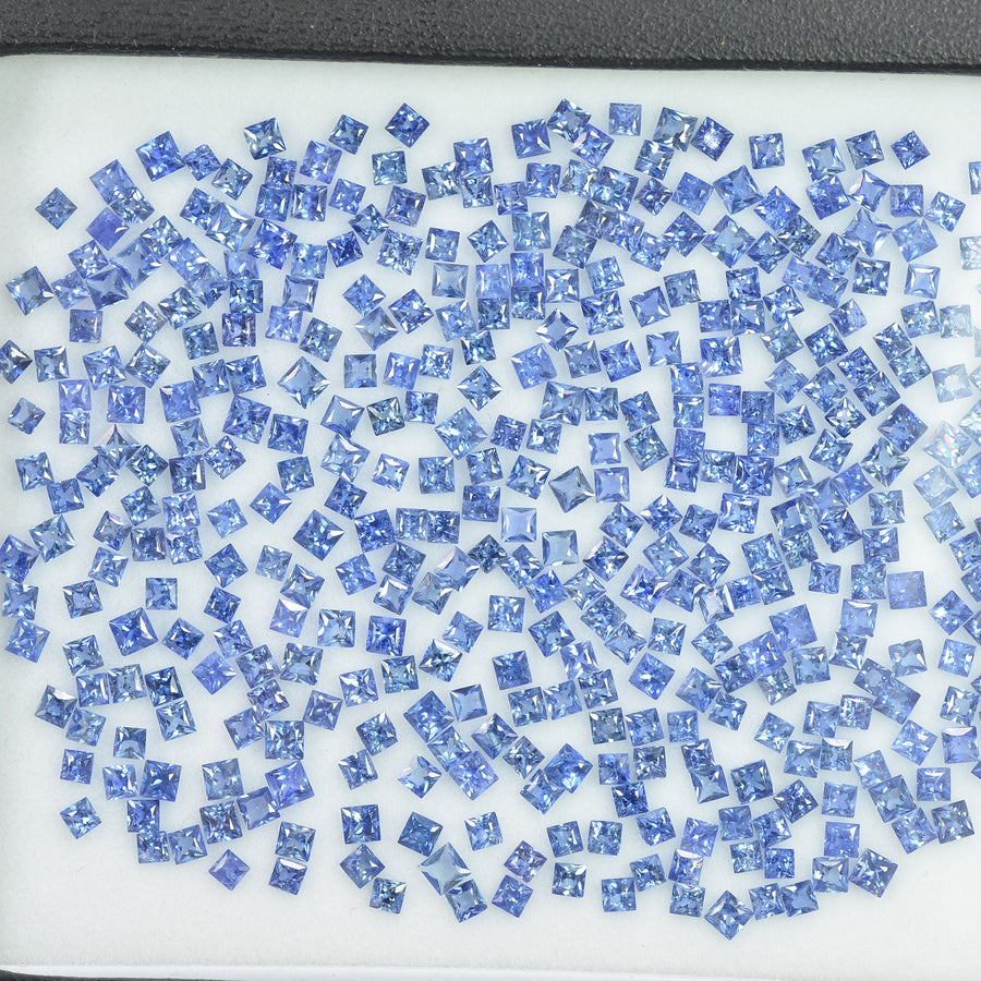 1.7-2.3   MM  Natural Princess Cut Blue Sapphire Loose Gemstone