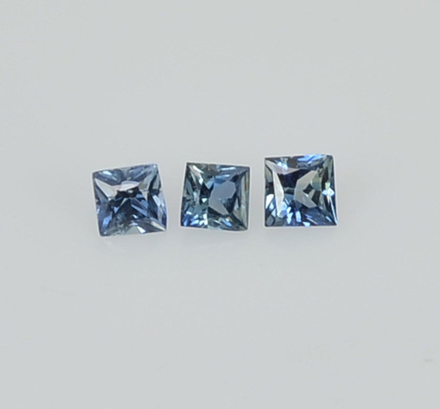 1.2 - 3.3 MM Natural Blue Sapphire Loose Gemstone  Princess Cut