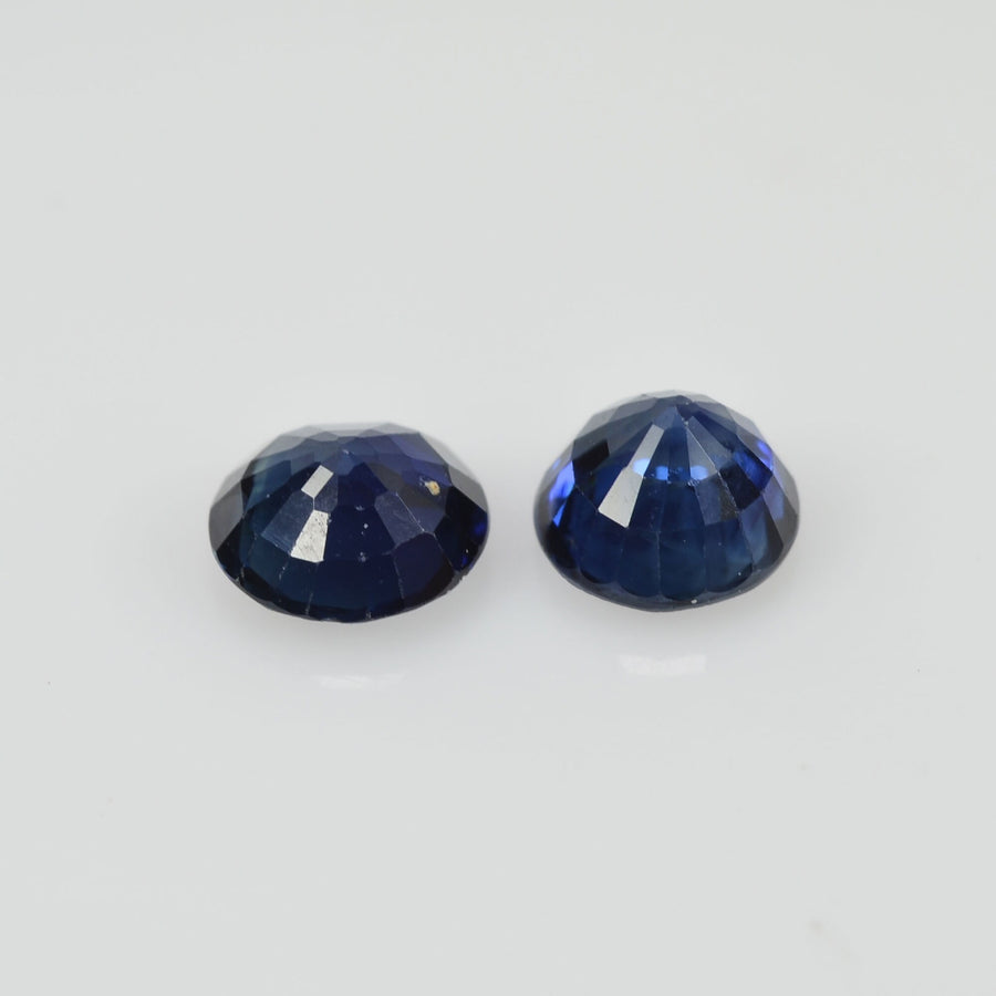 4.5 mm Natural Blue Sapphire Loose Pair Gemstone Round Cut