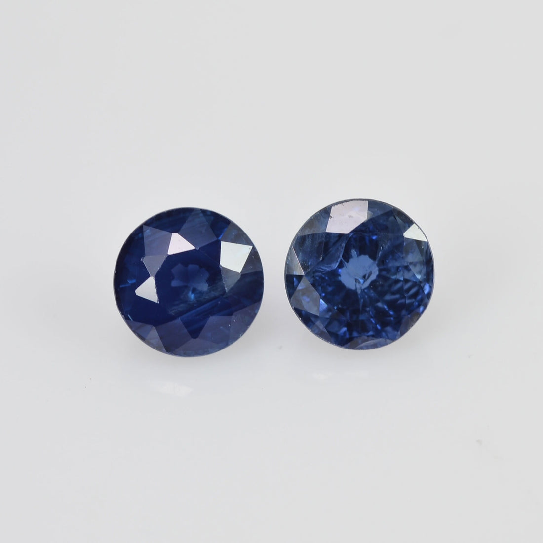 4.5 mm Natural Blue Sapphire Loose Pair Gemstone Round Cut