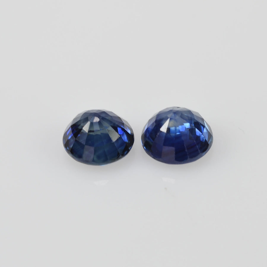 4.5 mm Natural Blue Sapphire Loose Pair Gemstone Round Cut