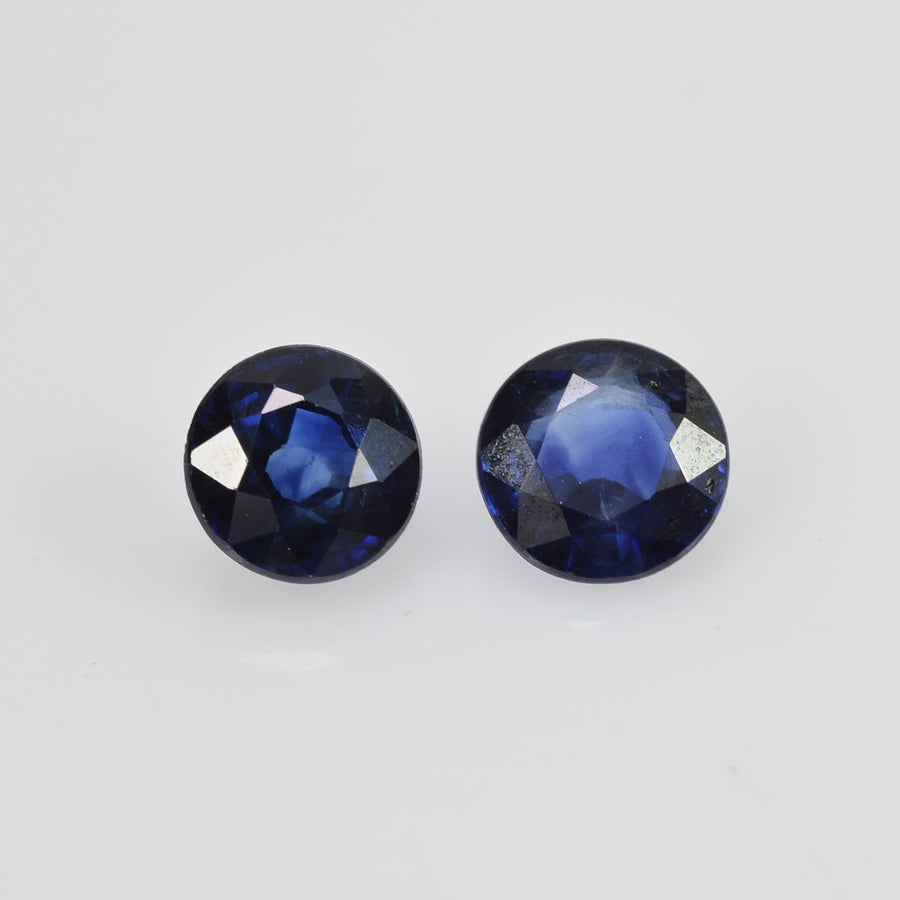 4.5 mm Natural Blue Sapphire Loose Pair Gemstone Round Cut