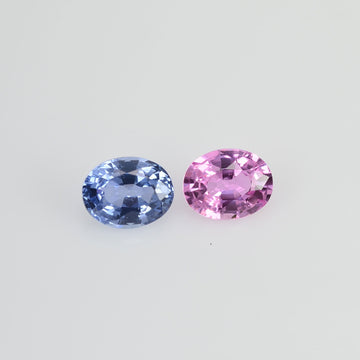 1.12 cts Natural Fancy Sapphire Loose Pair Gemstone Oval Cut
