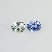 1.46 cts Natural Fancy Sapphire Loose Pair Gemstone Oval Cut