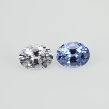 2.02 cts Natural Fancy Sapphire Loose Pair Gemstone Oval Cut