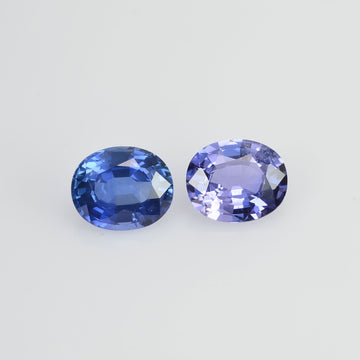 1.62 cts Natural Fancy Sapphire Loose Pair Gemstone Oval Cut