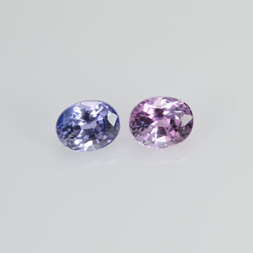 0.54 cts Natural Fancy Sapphire Loose Pair Gemstone Oval Cut