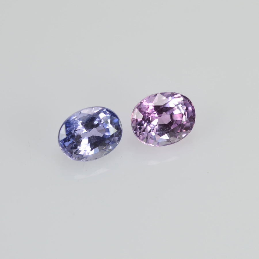 0.54 cts Natural Fancy Sapphire Loose Pair Gemstone Oval Cut