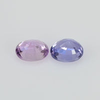 1.07 cts Natural Fancy Sapphire Loose Pair Gemstone Oval Cut