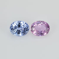 1.03 cts Natural Fancy Sapphire Loose Pair Gemstone Oval Cut