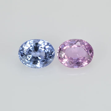 1.03 cts Natural Fancy Sapphire Loose Pair Gemstone Oval Cut