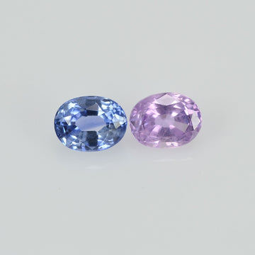 0.63 cts Natural Fancy Sapphire Loose Pair Gemstone Oval Cut