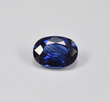 0.80 cts Natural Blue Sapphire Loose Gemstone Oval Cut Certified