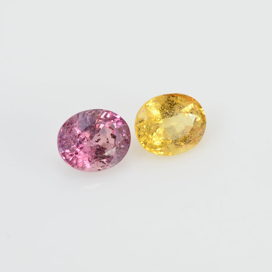 1.84 cts Natural Fancy Sapphire Loose Pair Gemstone Oval Cut