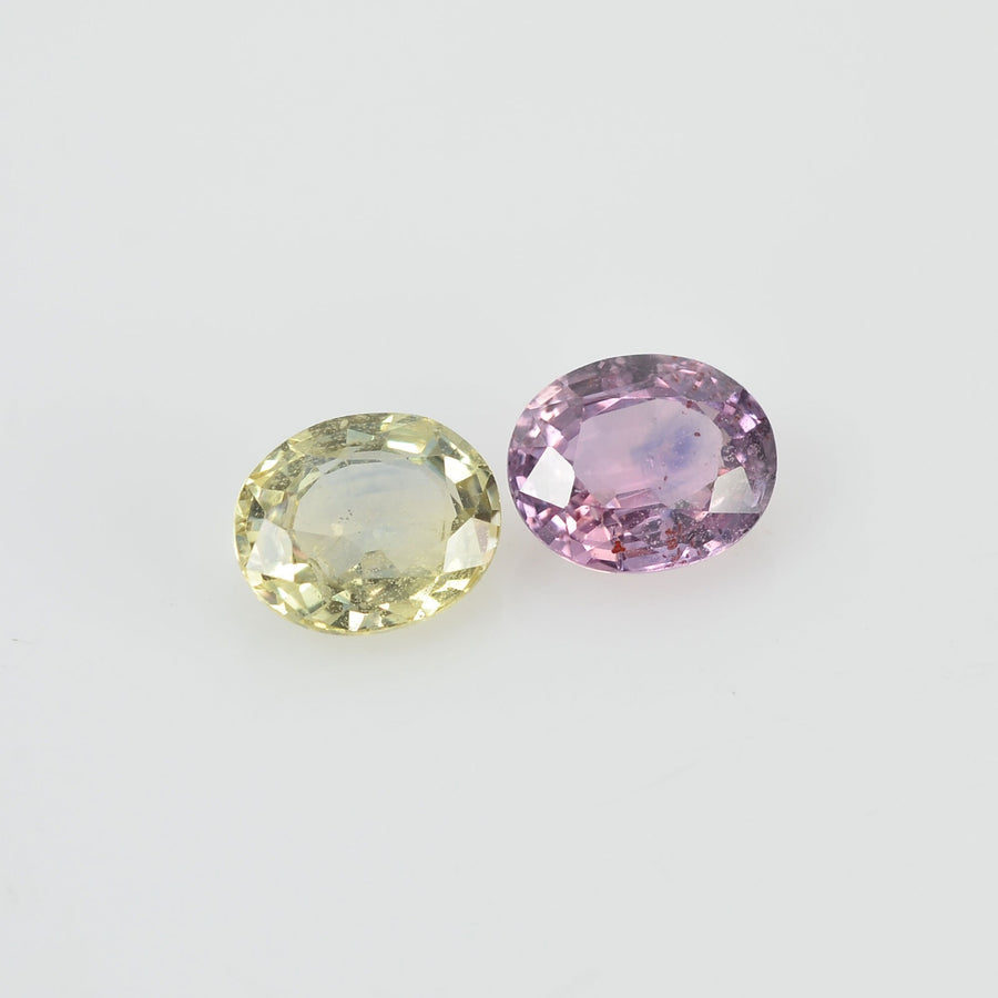 1.66 cts Natural Fancy Sapphire Loose Pair Gemstone Oval Cut