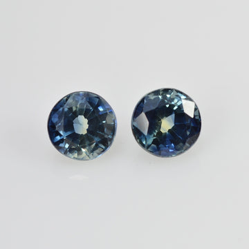 4.3 mm Natural Blue Sapphire Loose Pair Gemstone Round Cut