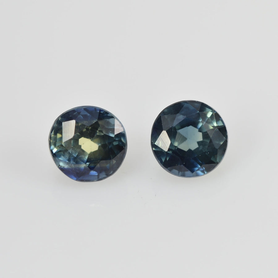 4.3 mm Natural Blue Sapphire Loose Pair Gemstone Round Cut