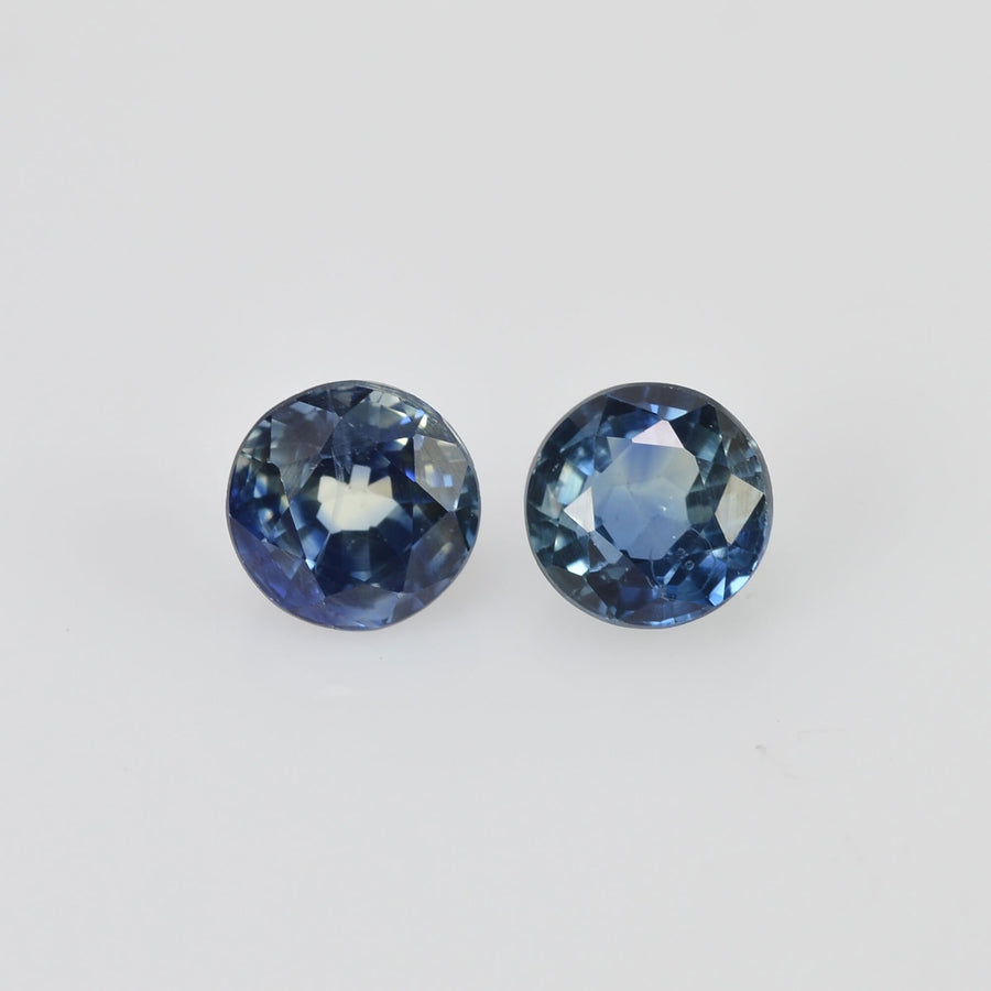 4.00 mm Natural Blue Sapphire Loose Pair Gemstone Round Cut