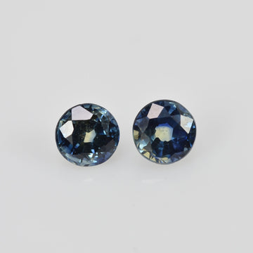 4.00 mm Natural Blue Sapphire Loose Pair Gemstone Round Cut