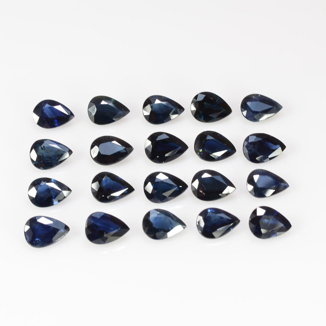 7x5 Natural Calibrated Sri Lanka Blue Sapphire Loose Gemstone Pear Cut