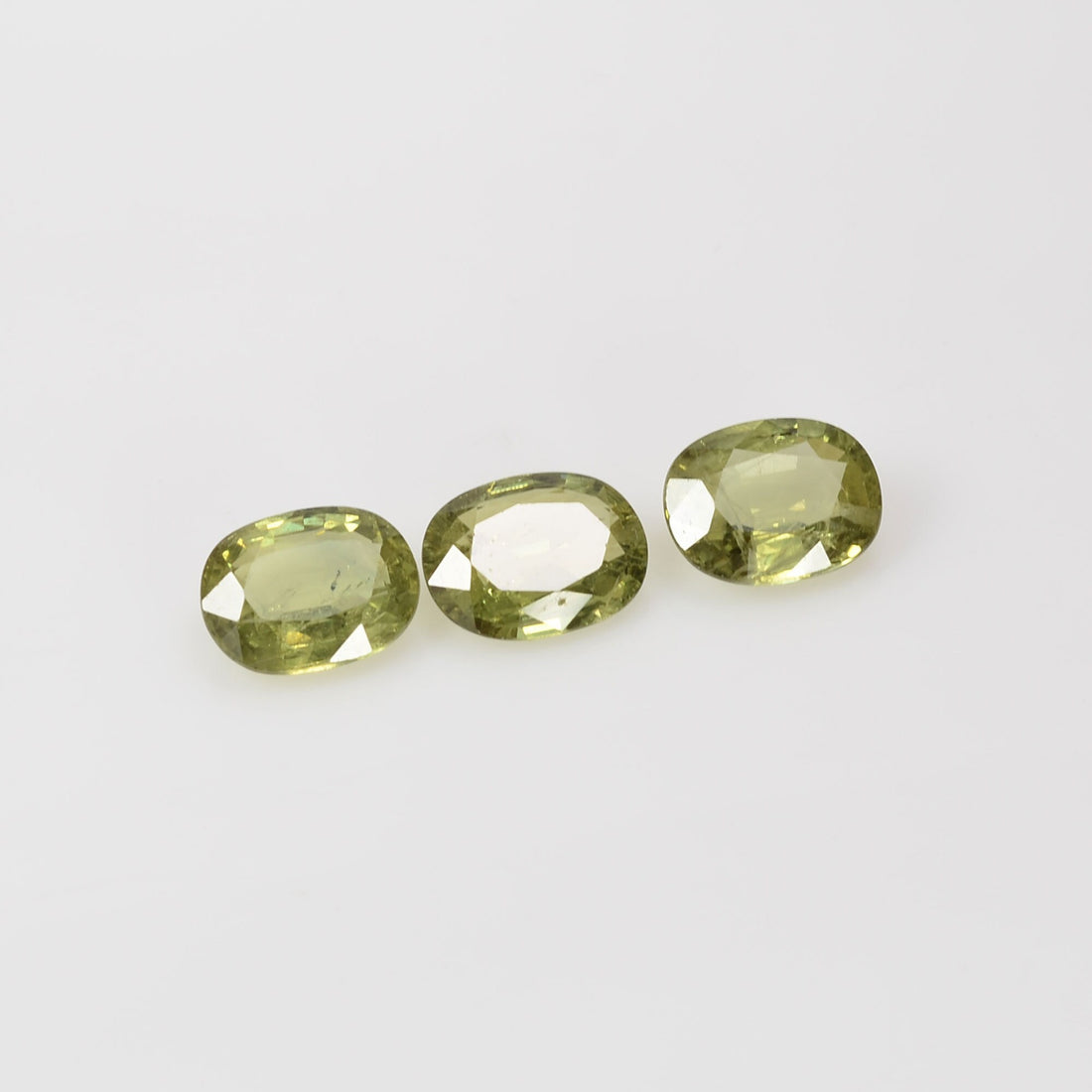 8x6 mm Natural Calibrated Green Sapphire Loose Gemstone Oval Cut