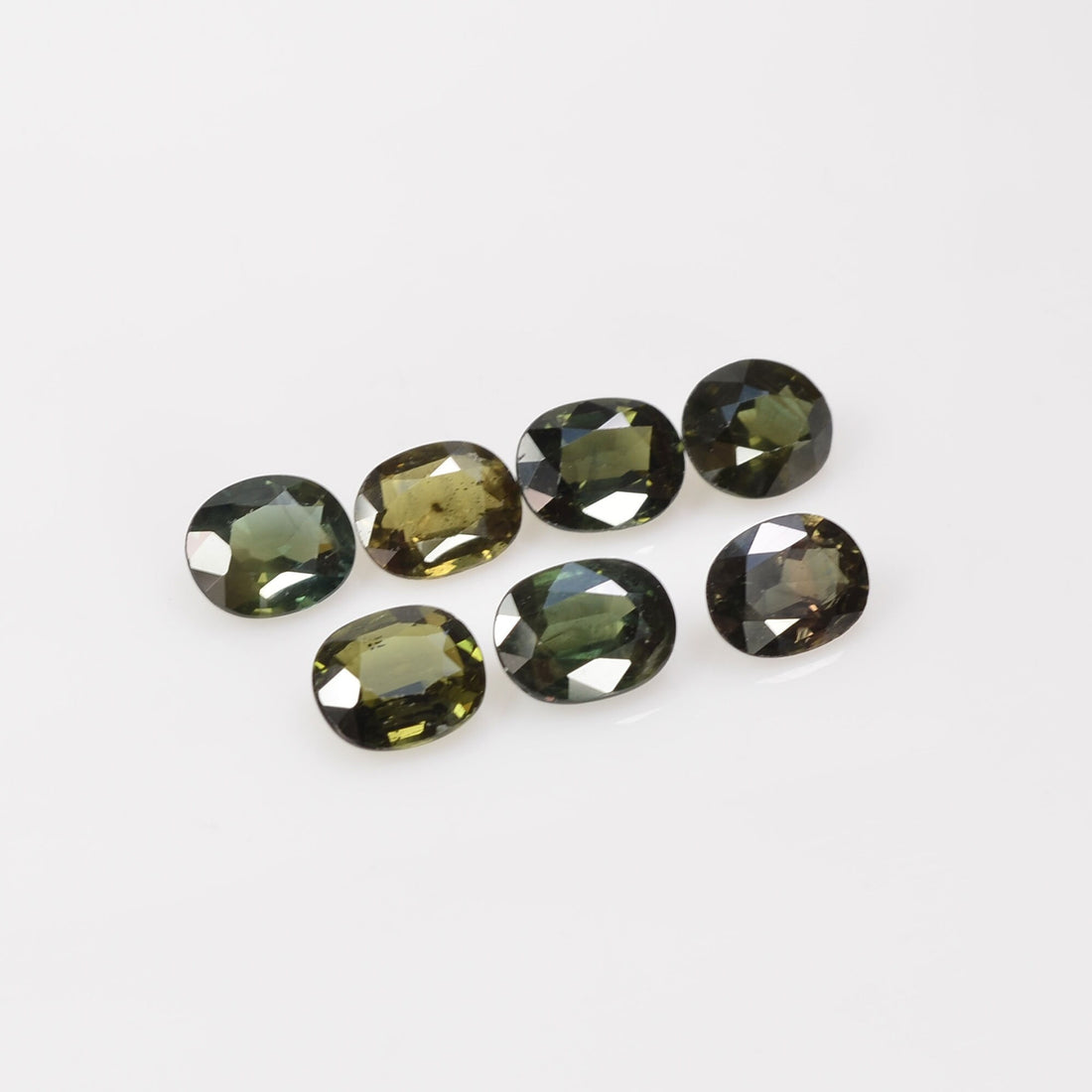 6x5 mm Natural Calibrated Green Sapphire Loose Gemstone Oval Cut