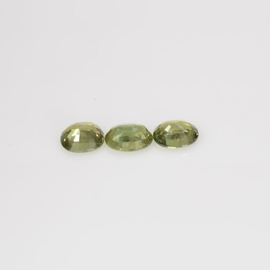 6x5 mm Natural Calibrated Green Sapphire Loose Gemstone Oval Cut