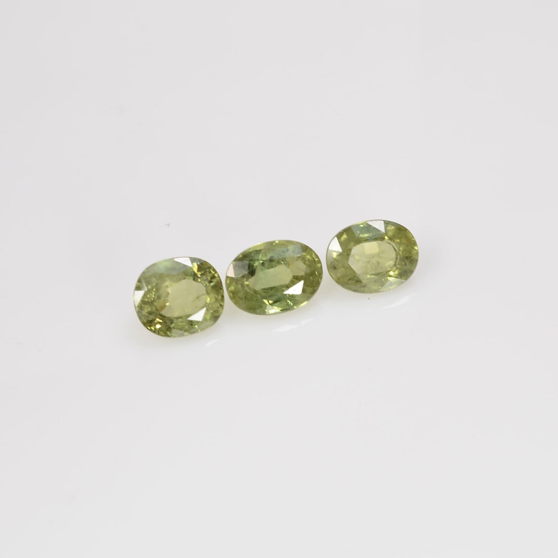 6x5 mm Natural Calibrated Green Sapphire Loose Gemstone Oval Cut