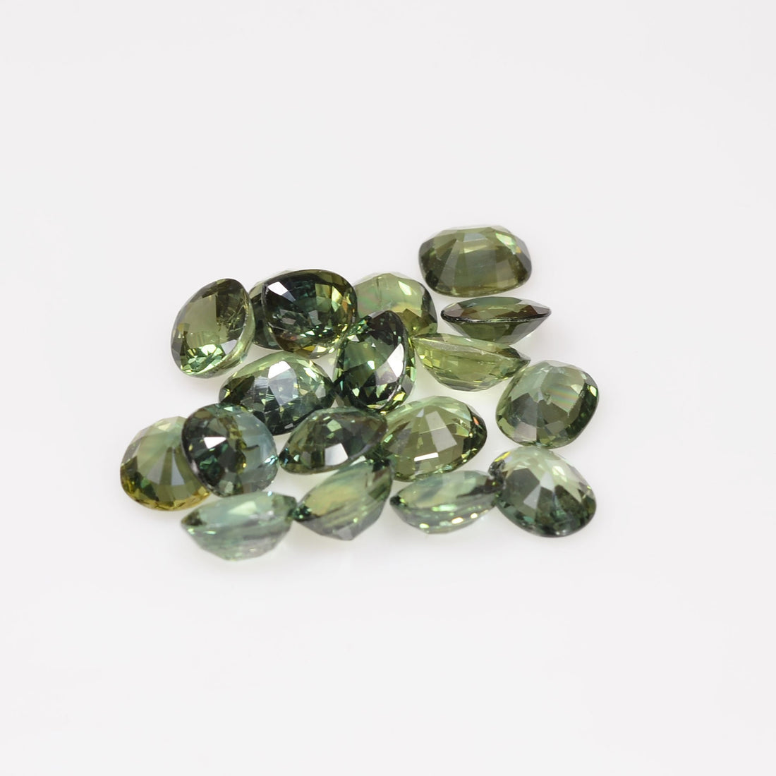 6x5 mm Natural Calibrated Green Sapphire Loose Gemstone Oval Cut