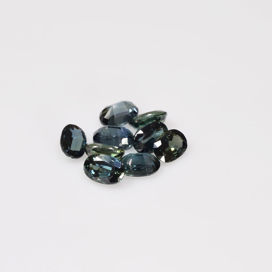 6x4 mm Natural Calibrated Green Sapphire Loose Gemstone Oval Cut