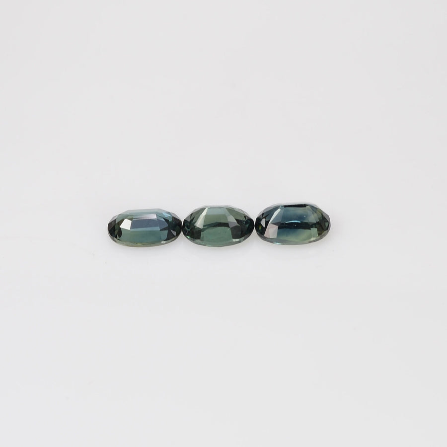 6x4 mm Natural Calibrated Green Sapphire Loose Gemstone Oval Cut