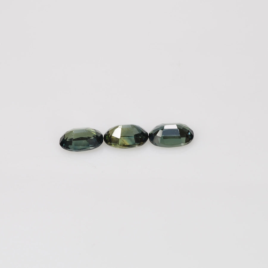 6x4 mm Natural Calibrated Green Sapphire Loose Gemstone Oval Cut