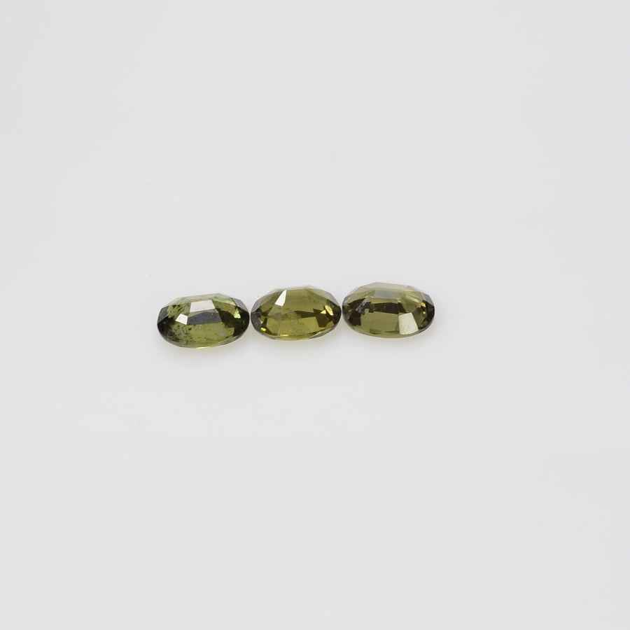 5x4 mm Natural Calibrated Green Sapphire Loose Gemstone Oval Cut