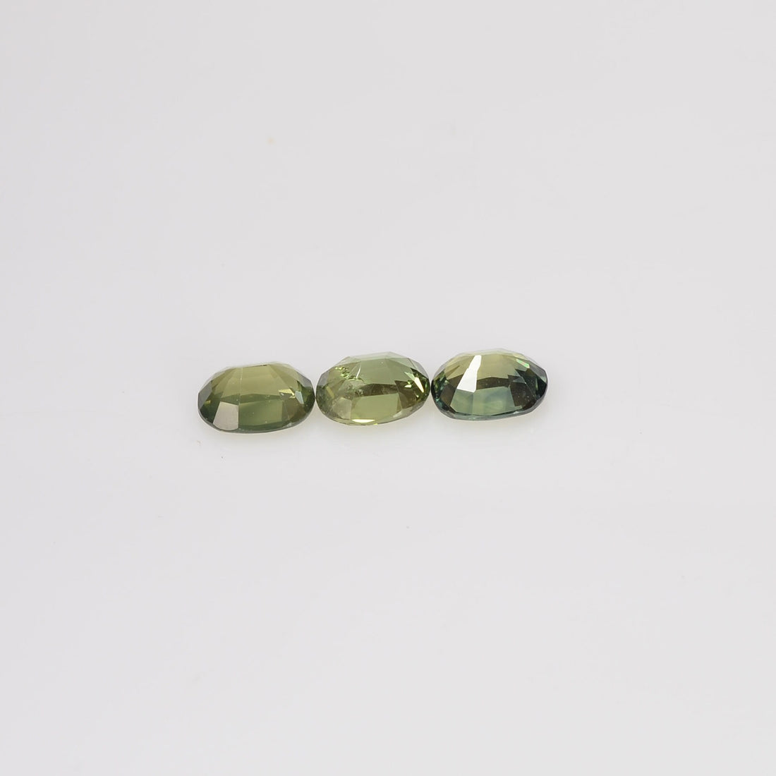 5x4 mm Natural Calibrated Green Sapphire Loose Gemstone Oval Cut